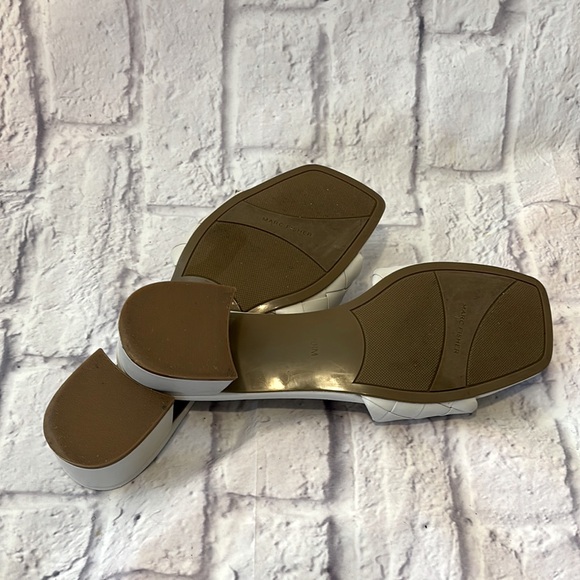 🔵”LIKE NEW” Marc Fisher Chic White Woven Slide Sandals - Picture 14 of 14